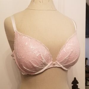Padded shimmer lace bra